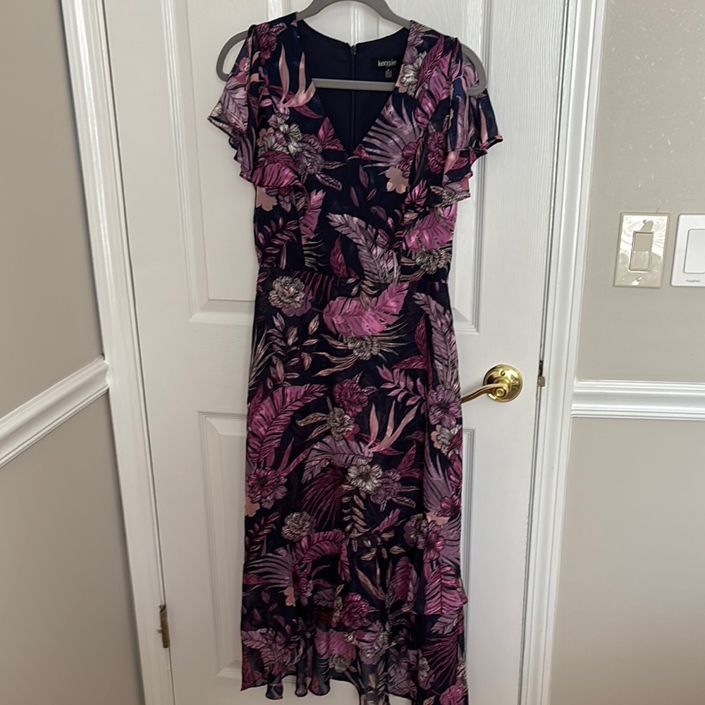 London Times Pink and Purple High Low Sundress